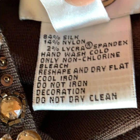 EUC Talbots silk beaded sweater - Picture 4 of 4